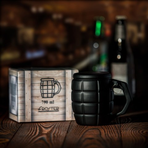 Gigantyczny Kubek Granat Czarny jak kufel do piwa Froster