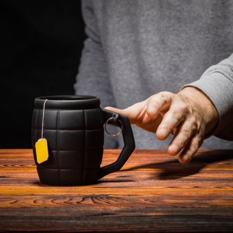 Kubek Granat Czarny 450ml prezent Dzień Chłopaka Froster