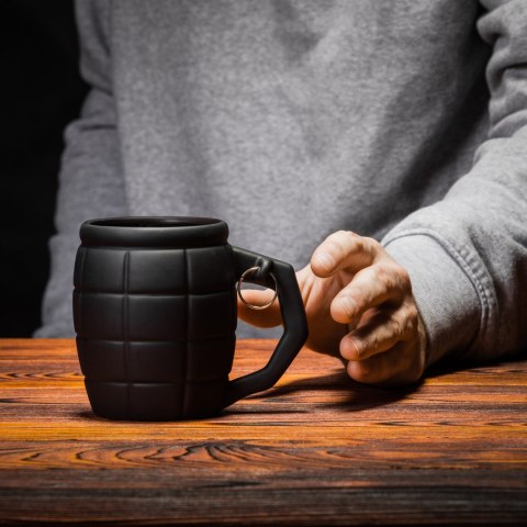 Kubek Granat Czarny 450ml prezent Dzień Chłopaka Froster