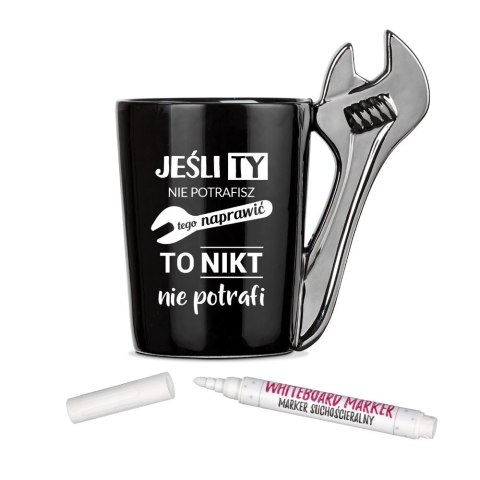 Kubek Złotej Rączki w kształcie klucza + mazak Froster