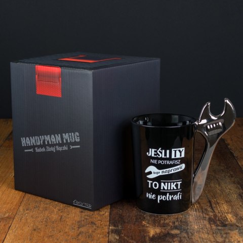 Kubek Złotej Rączki w kształcie klucza + mazak Froster