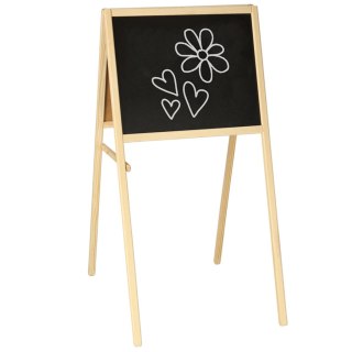 Tablica magnetyczna kredowa dwustronna drewniana literki kreda 43x50x84cm