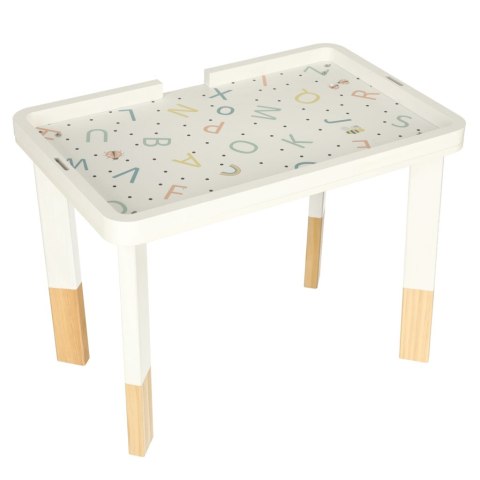 Tablica manipulacyjna LULILO LUDO stolik drewniany sensoryczny 2w1 miętowy
