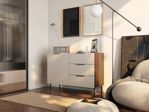 Komoda 2 ALMERA 104x42x75 orzech/kaszmir