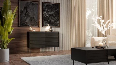 Komoda 1D3S CORTINA 120x40x81 czarny