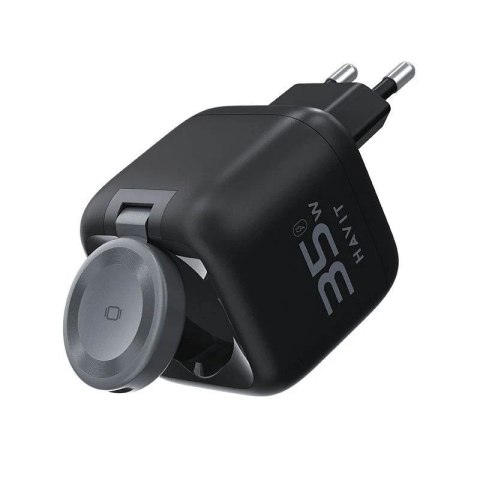 Ładowarka podróżna Havit UC250 z rozciąganym kablem (czarny)