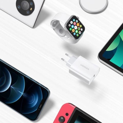 Ugreen ładowarka sieciowa USB Power Delivery 3.0 Quick Charge 4.0+ 20W 3A (biały)