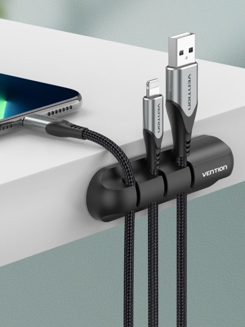 7-portowy organizer kabli Vention czarny