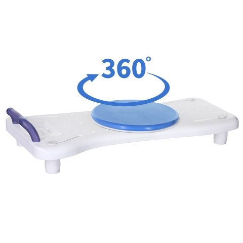 Ławka wannowa, 2 w 1 z obrotowym dyskiem