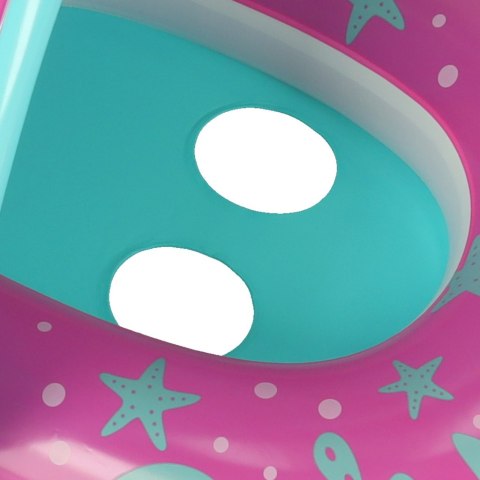 Kółko do pływania koło dmuchane dla niemowląt pontonik z daszkiem BESTWAY 34091 różowe