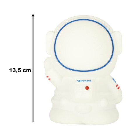 Lampka nocna dla dzieci silikonowa dotykowa miękka 8 LED USB RGB biała astronauta