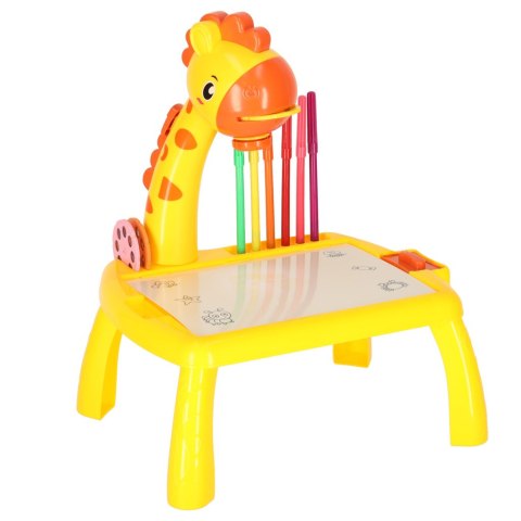 Projektor rzutnik stolik stół do rysowania żyrafa żółta
