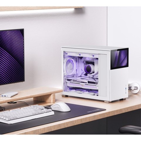 Obudowa Jonsbo D31 Screen Micro-ATX, Szkło Hartowane - biała