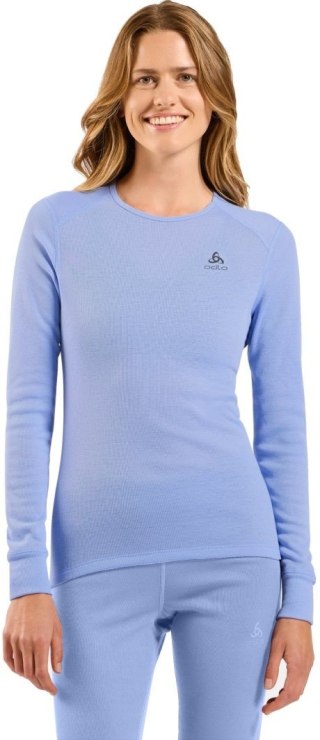 Bielizna termoaktywna z długim rękawem Odlo BL TOP crew neck l/s ACTIVE WARM roz. S Niebiesko-szara