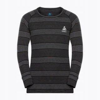 Zestaw bielizny dziecięcej Odlo Set long ACTIVE WARM ECO SET roz. 128cm Czarno-Szary