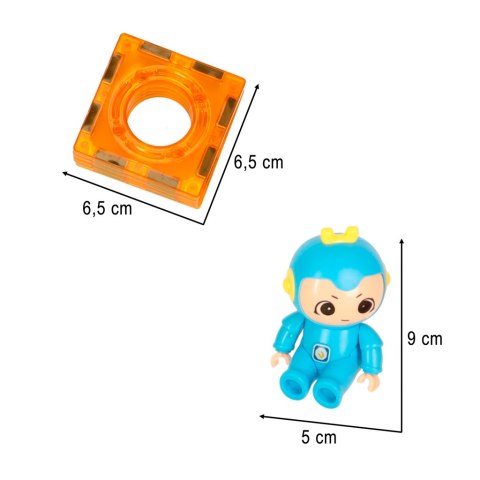 Klocki magnetyczne magnetic sticks marble tor kulkowy z dźwiękiem muzyką grający 118 elementów