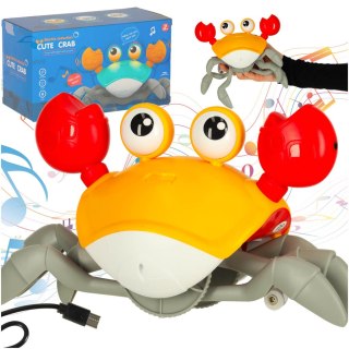 Krab uciekający pełzający czujnik interaktywna akumulator USB czerwony