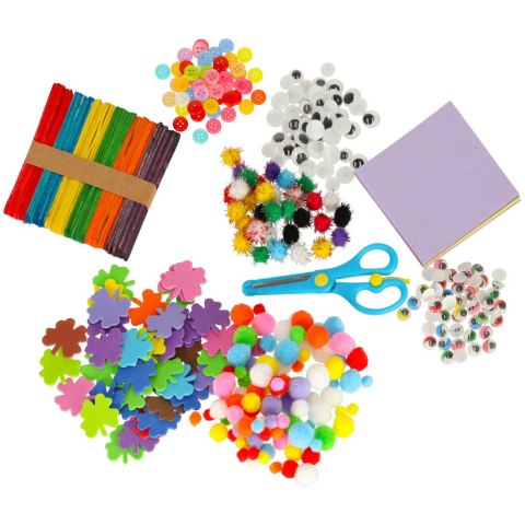 Zestaw kreatywny dla dzieci plastyczny rękodzieło do prac ręcznych XXXL 1200 elementów