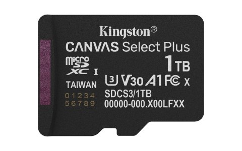 KINGSTON microSDXC 1TB Canvas Select Plus 3 + ADP