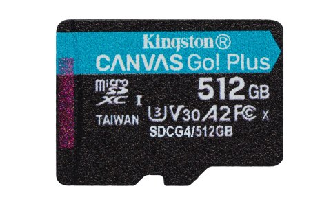 KINGSTON microSDXC Canvas Go Plus 512GB + Adapter