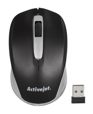 Activejet AMY-313 Mysz bezprzewodowa USB (optyczna; 1200 DPI; kolor czarno-szary)