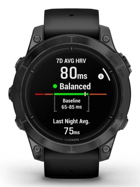 Zegarek sportowy Garmin EPIX PRO (GEN 2) AMOLED 47mm Slate Gray Black/Black Band