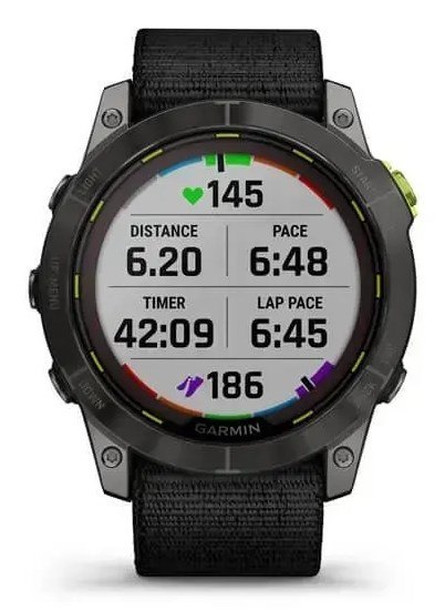 Zegarek sportowy Garmin Enduro 2 Solar 35mm Black Carbon Gray DLC Ti Ultrafit Band Szary