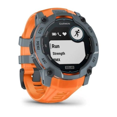 Zegarek sportowy Garmin Instinct 3 Solar Twilight Solstice 50mm Pomarańczowy