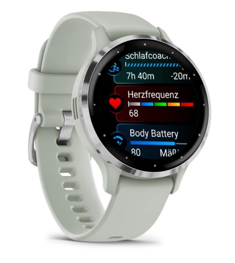 Zegarek sportowy Garmin Venu 3S AMOLED 41mm Srebrny