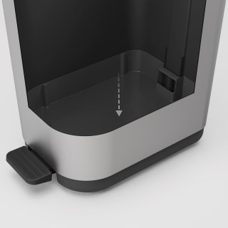 Rotho kosz na śmieci z pedałem RIBO niebieski 35L