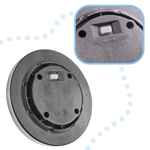 Lampy ogrodowe solarne najazdowe gruntowe czujnik zmierzchu wbijane świecący dysk 8LED 12szt. zimny biały