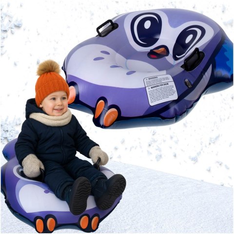 Ślizgacz sanki dmuchane na śnieg opona pingwin 95cm x 103cm x 26cm