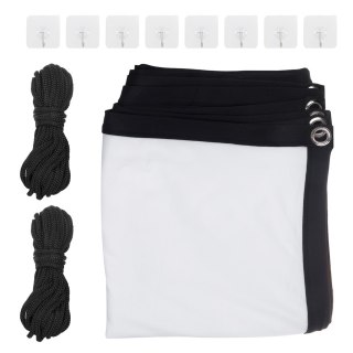 MACLEAN EKRAN PROJEKCYJNY 84", 175X131CM, , OBRAMOWANIE 25MM 4:3, HACZYKI DO NACIĄGU MC-166