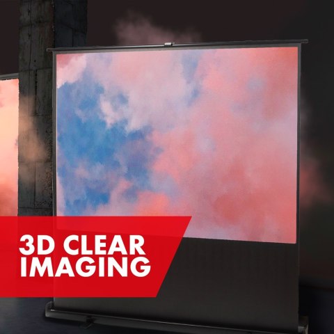 MACLEAN PRZENOŚNY EKRAN PROJEKCYJNY, KOMPAKTOWY, PODŁOGOWY, 16:9 MC-210