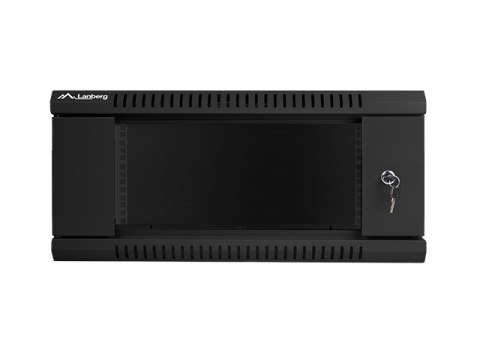 Szafa jednosekcyjna Lanberg WF01-6404-10B (4U; 280mm / 600mm / 450 mm; wisząca; Szklane; 19''; kolor czarny)