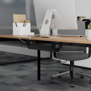 MACLEAN ORGANIZER PODBIURKOWY NA KABLE/ PRZEDŁUŻACZ MACLEAN, MAX. OBCIĄŻENIE 5KG, CARNY MC-106 B