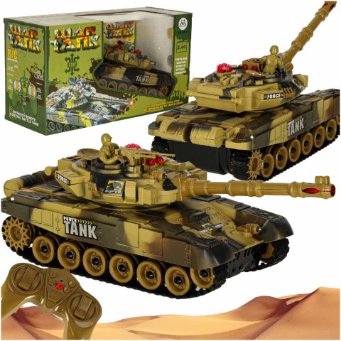 Czołg zdalnie sterowany na pilota RC War Tank 9993 2.4 GHz pustynny