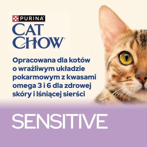 Purina Cat Chow Sensitive z łososiem i cukinią w sosie - mokra karma dla kota - 85 g