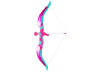 Łuk ze strzałami i tarczą zestaw strzelecki różowy