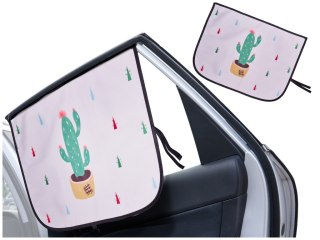 Osłona Zaslona szyby do auta kurtyna magnetyczna przeciwsłoneczna kaktus