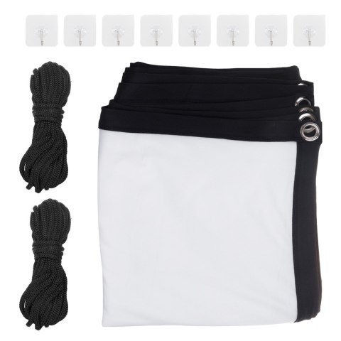 MACLEAN EKRAN PROJEKCYJNY 84", 175X131CM, , OBRAMOWANIE 25MM 4:3, HACZYKI DO NACIĄGU MC-166