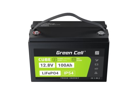GREEN CELL AKUMULATOR LIFEPO4 CUBE 100AH 12V/12.8V 1280WH LFPGC12V100AH