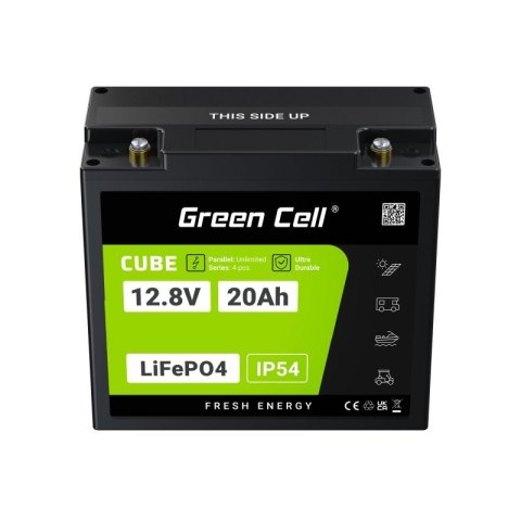 GREEN CELL AKUMULATOR LIFEPO4 CUBE 20AH 12V/12.8V 256WH LFPGC12V20AH