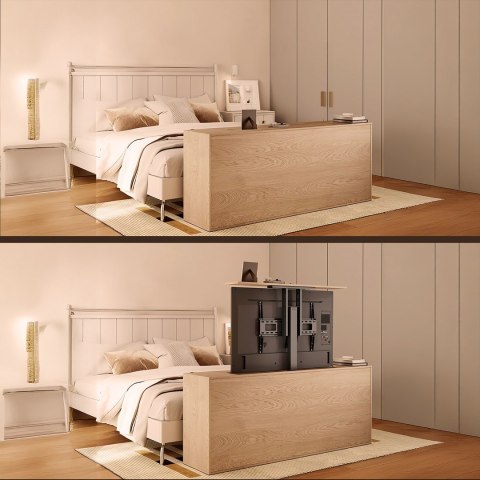 MACLEAN UCHWYT ELEKTRYCZNY WYSUWANY DO TV, TUYA, 37''-80'', VESA 600X400, MAX 60KG MC-866T