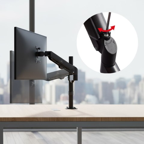 MACLEAN UCHWYT NA MONITOR, SPRĘŻYNA GAZOWA, 17"-32", 2-10KG, CZARNY MC-135