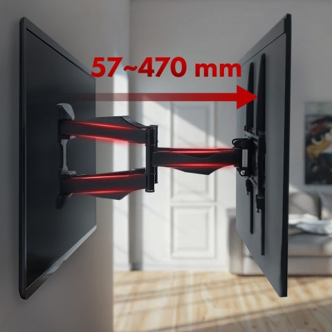 Uchwyt ścienny do telewizora Maclean MC-781 (Obrotowy, ścienne, Uchylny; 26" - 55"; max. 45kg)