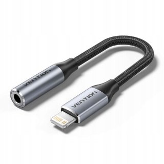 Adapter Lightning męski do 3.5mm Jack Vention 0,1m czarny