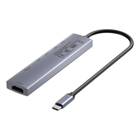 UNITEK HUB USB-C 7W1 PD 100W HDMI 2.0 Z PRZYCISKIEM ON/OFF