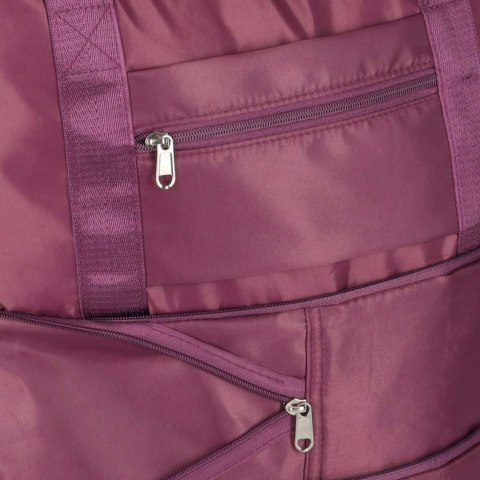 Torba podróżna na kółkach składana turystyczna pojemna 3 rozmiary fioletowa