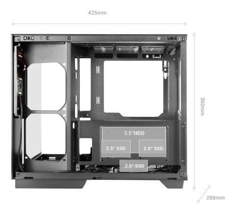 TACENS MARS MC-MIRAGE 7.2" IPS LCD ATX- obudowa